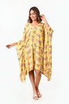 Yellow floral Kaftan Dress